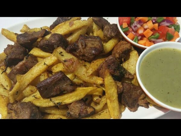 Chips with Mishkak beef